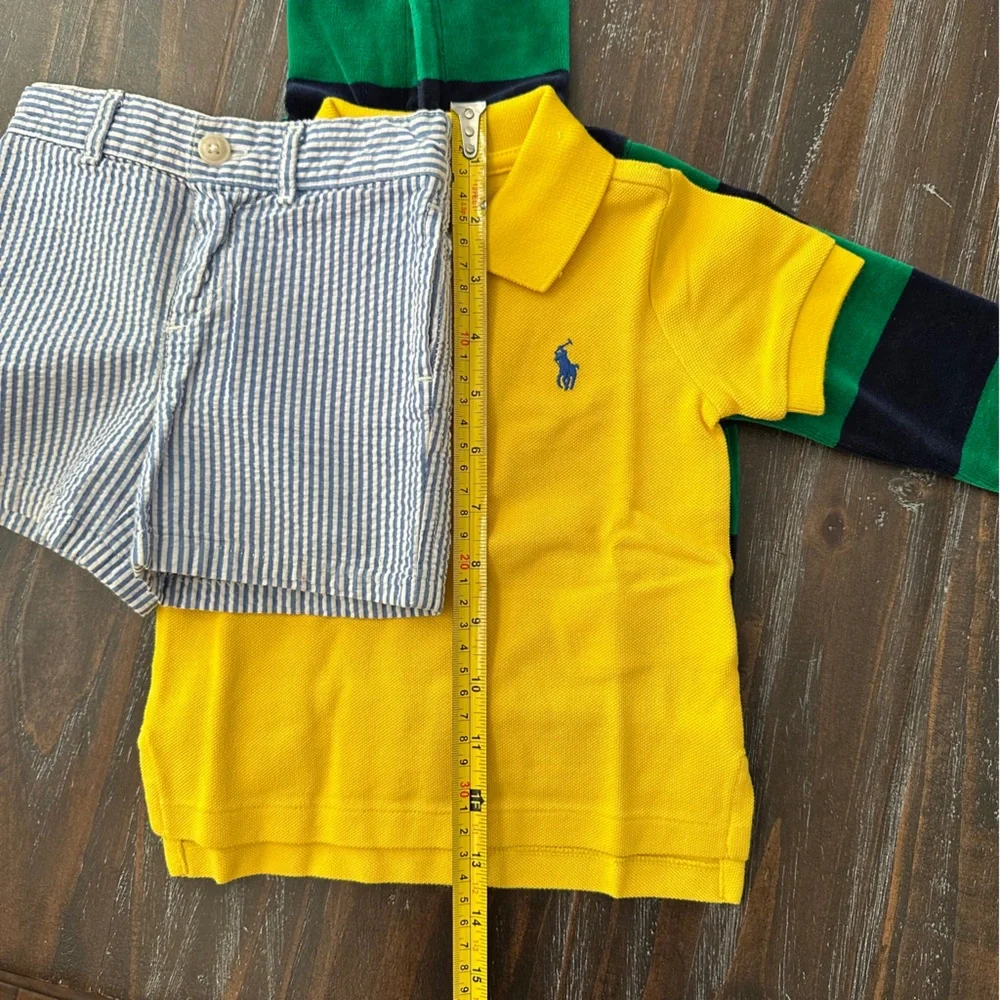 Polo Ralph Lauren Baby Boy Bundle Jacket Shirt Shorts Set 6-9 months